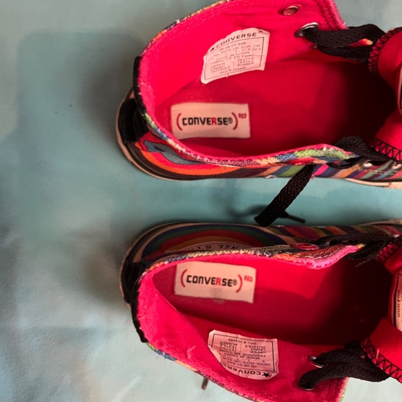 🌈 W7 Multi-color Converse hi-top (RED) Scott Pratt - Picture 4 of 12